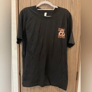 Canvas Bella Mens Crew Neck Short Sleeve Black Goof & Sons Tire Tee Size L